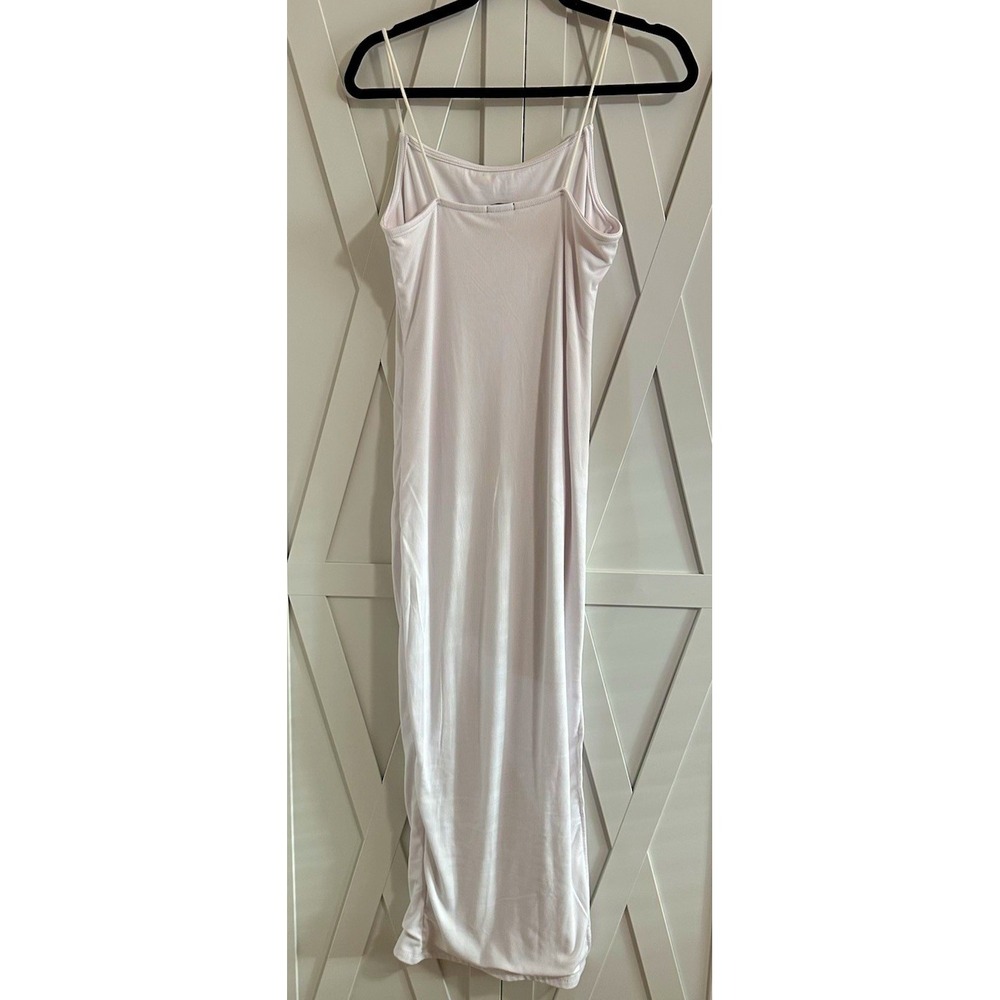 Justify Women's White Full Slip L Polyester Solid Adjustable Straps